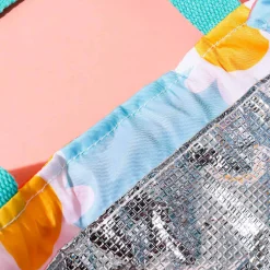 Borsa Porta Pranzo Fantasia Fiori - Rosa